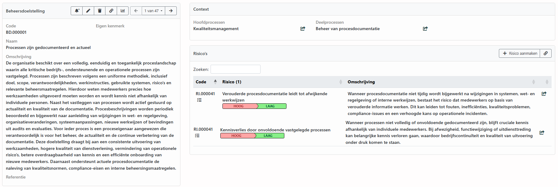 Doelstellingen defini&euml;ren en risico's inventariseren