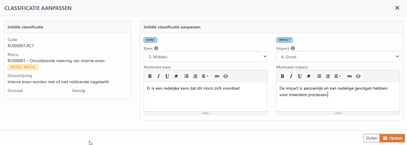 Risico classificeren op basis van kans en impact